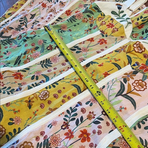 NWOT - Christian Lacroix - Floral Embroidered Strapless Linen Maxi Dress- Size 8 - Picture 10 of 12